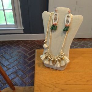 Necklace is available.     Earrings have been sold